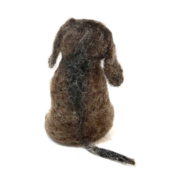 Bifidus dog, felted wool dog