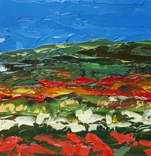 Tulip Fields IV... / FROM MY A SERIES OF MINI WORKS LANDSCAPE by Salana Art