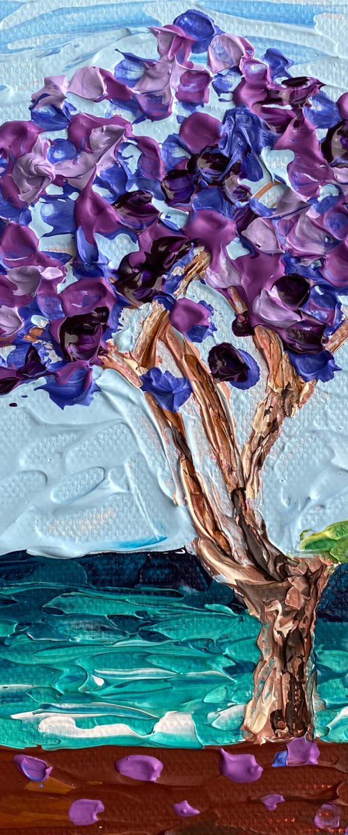 Purple tree in a paradise by Guzaliya Xavier