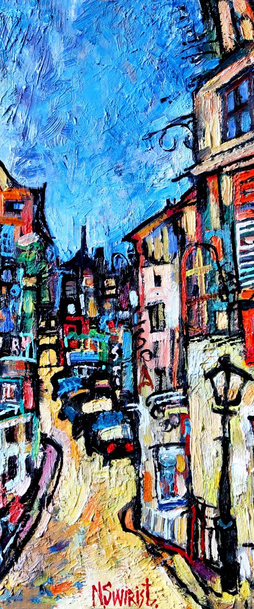 Evening sky of Paris. by Nikifor Swiristuhin