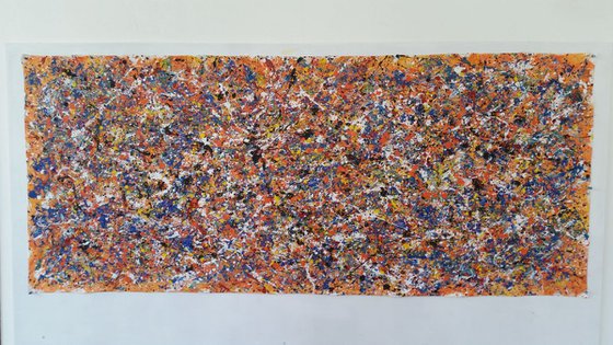 Abstract JACKSON POLLOCK style ACRYLIC on CANVAS by M.Y.