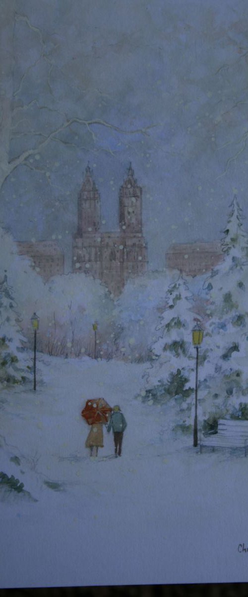 Central Park in the Snow by Christopher Hughes