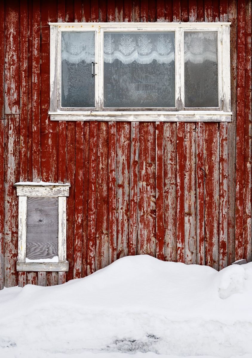 Red Wall in Mosjoen, Norway II by Tom Hanslien