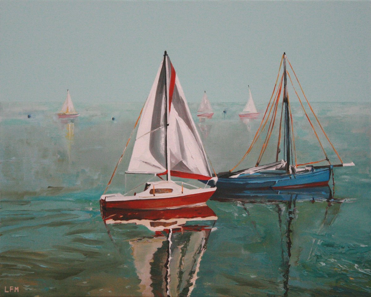 Small Sailing Boats by Linda Monk
