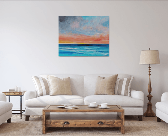 Fresh Dawn - Cornish Seascape, Art, Skyscape