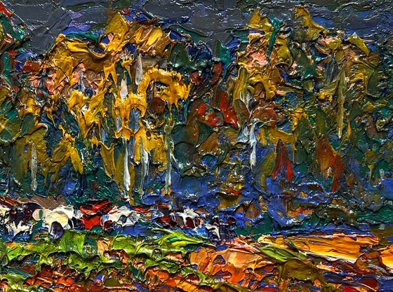 Autumn yellow forest
