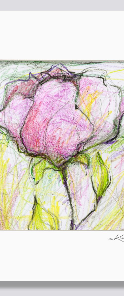 Floral Doodle 1 - Flower Art by Kathy Morton Stanion by Kathy Morton Stanion