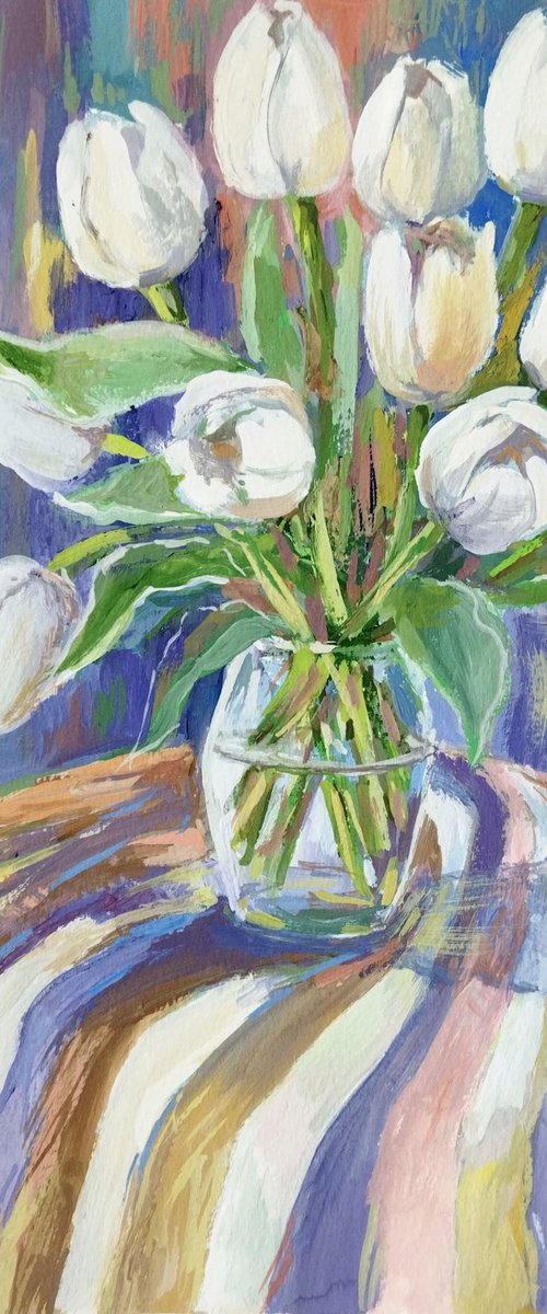 Spring still life with tulips by Ann Krasikova