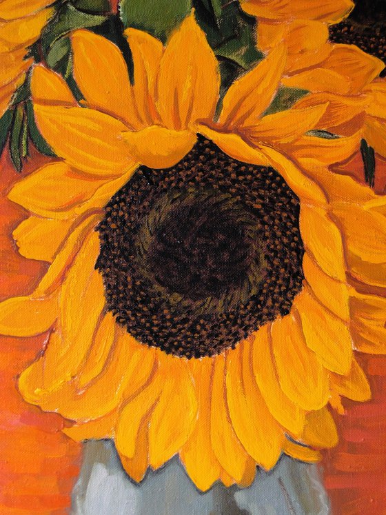 Four Sunflowers