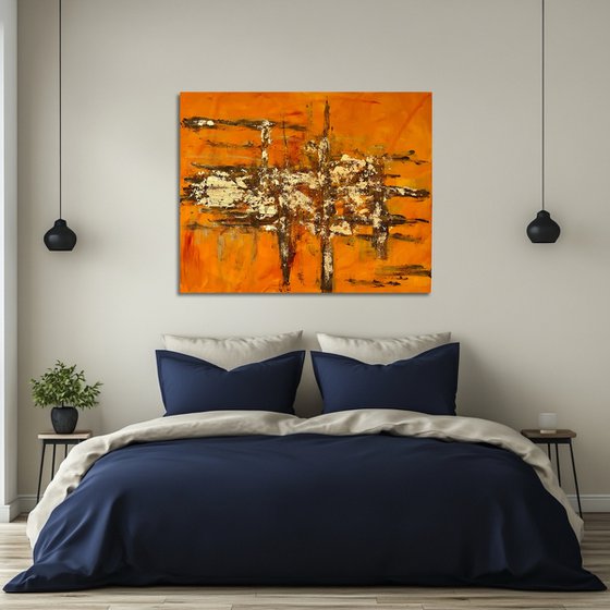 Golden Streets Acryl Blattgold
