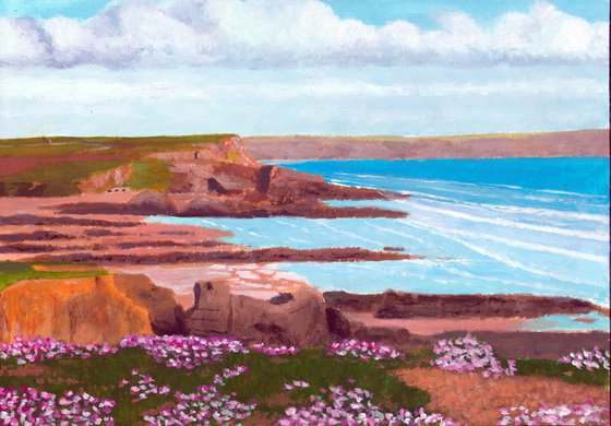 "Clifftop view, Bude"