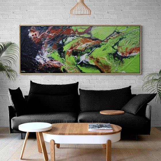 The Natural Earth 200cm x 80cm Textured Abstract Art