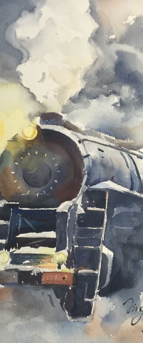 Steam train by Jing Chen