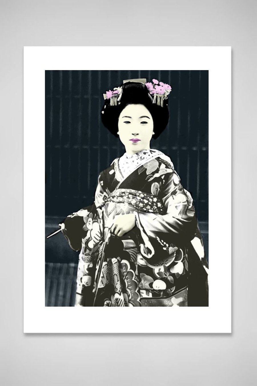 Geisha in Beautiful Kimono Digital Art (Giclée) by Alex Solodov | Artfinder