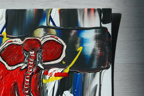 Abstract Elephant in motion