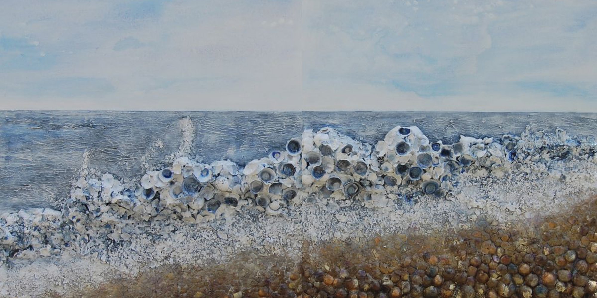 Art of the Day: "St. John's Beach ( diptych), 2012" by Rachel McCullock