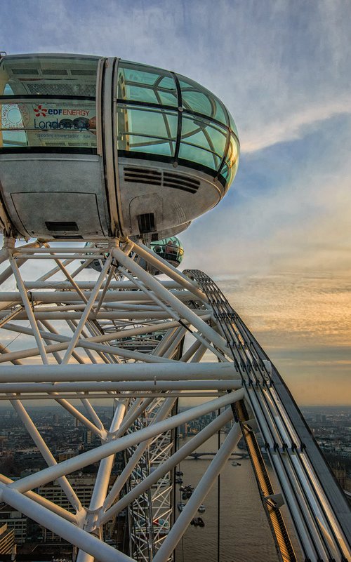 London Eye Sunset A3 by Ben Robson Hull