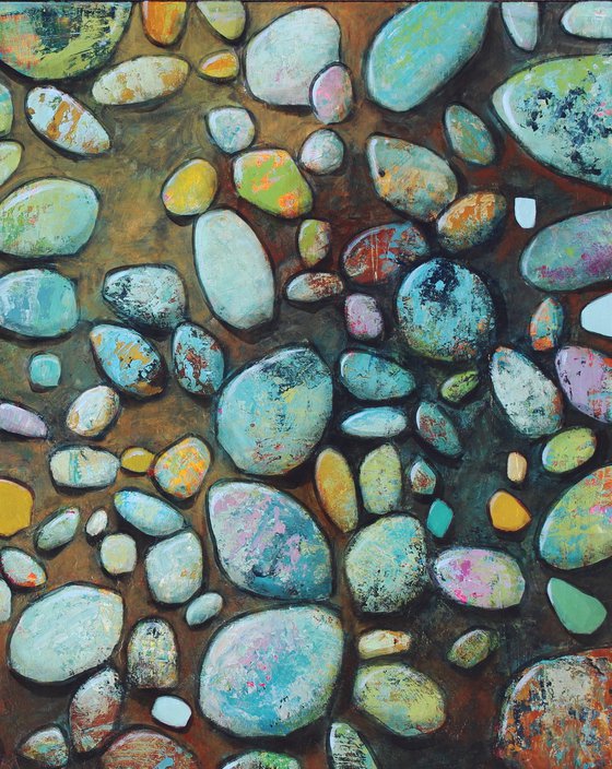 Sun Soaked Beach Rocks