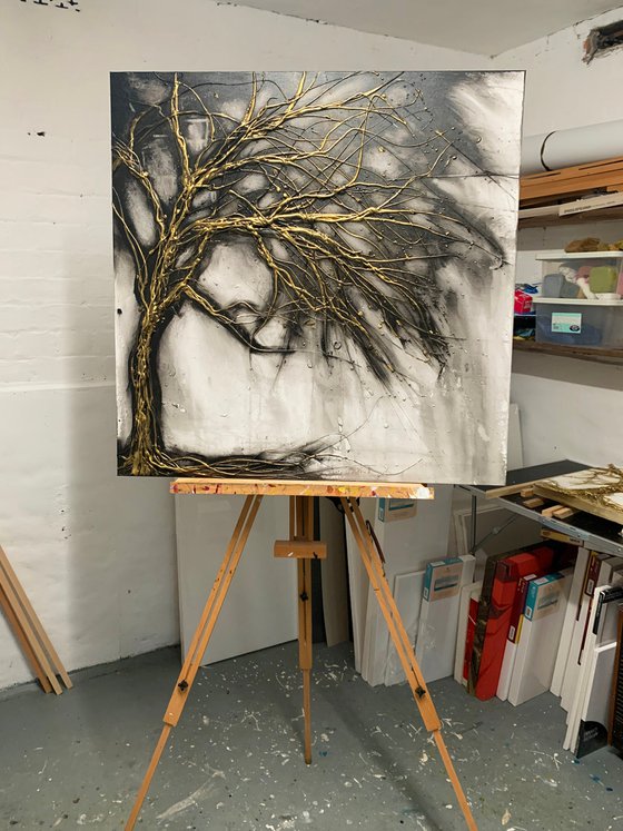 Midas Tree XL Gold 180cm x 90cm