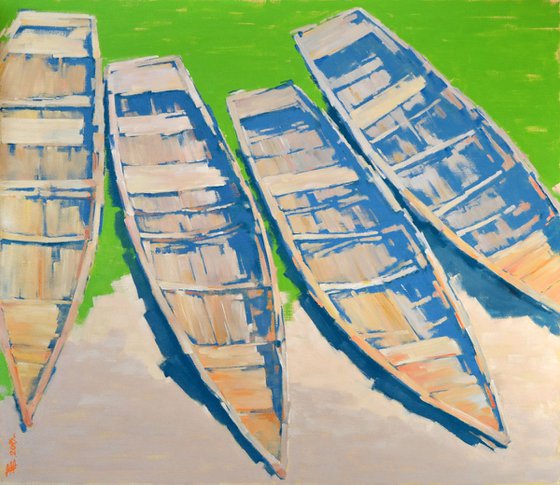 4 old boats