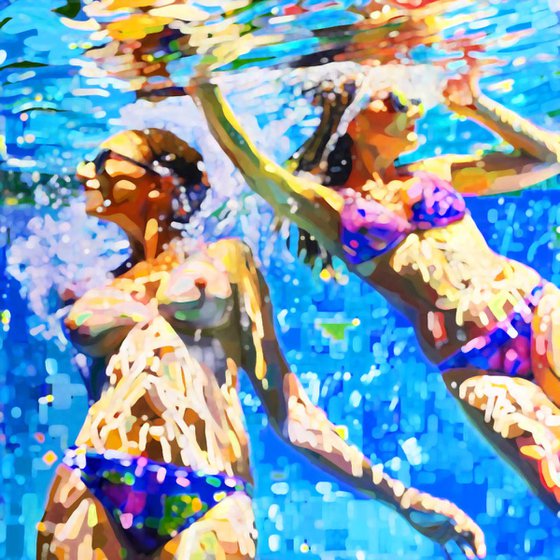 Women in the swimming pool