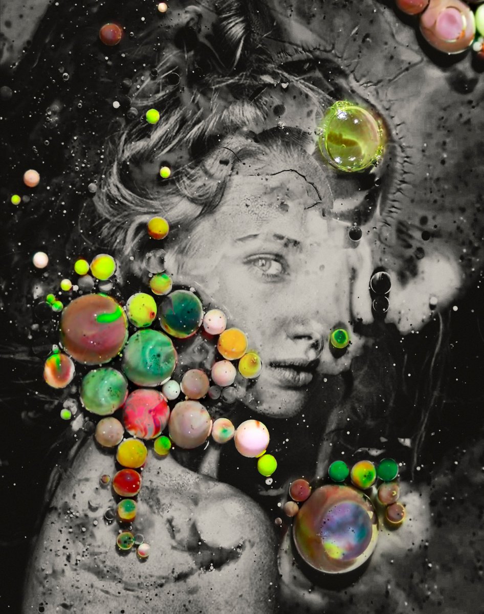 Bubble collection Vol 1. Color bubble. Art portrait on canvas by Elmira Namazova