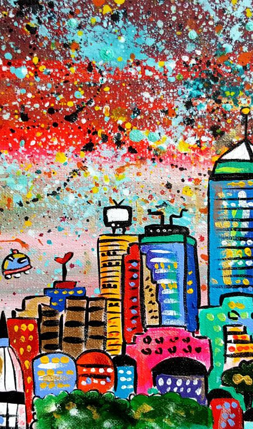 Canary Wharf in a parallel dimension by Maria Luisa  Azzini