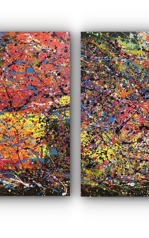 Diptych-Fury of the Dusk by Juan Jose Garay