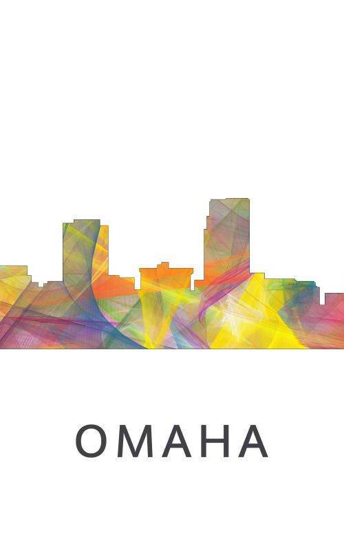 Omaha Nebraska Skyline WB1 by Marlene Watson