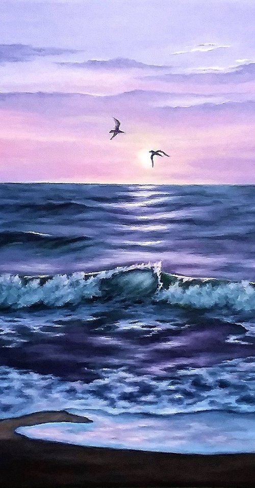 Purple sunset by Olga Kurbanova
