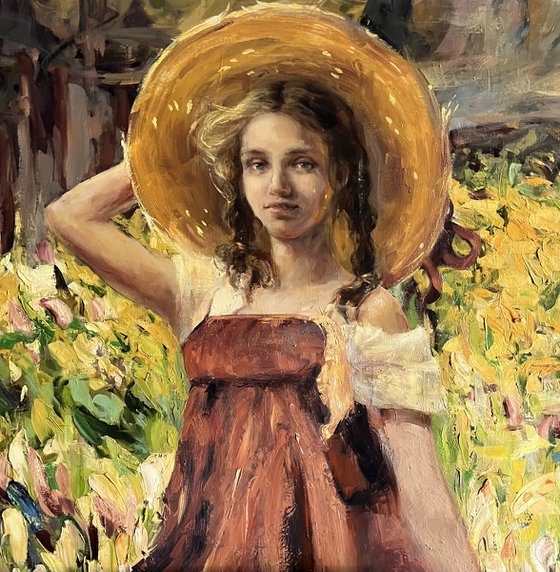 GIRL IN A STRAW HAT - SUNNY