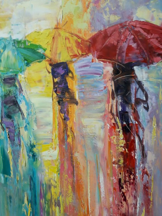 Bright umbrellas, Emotion of Freedom