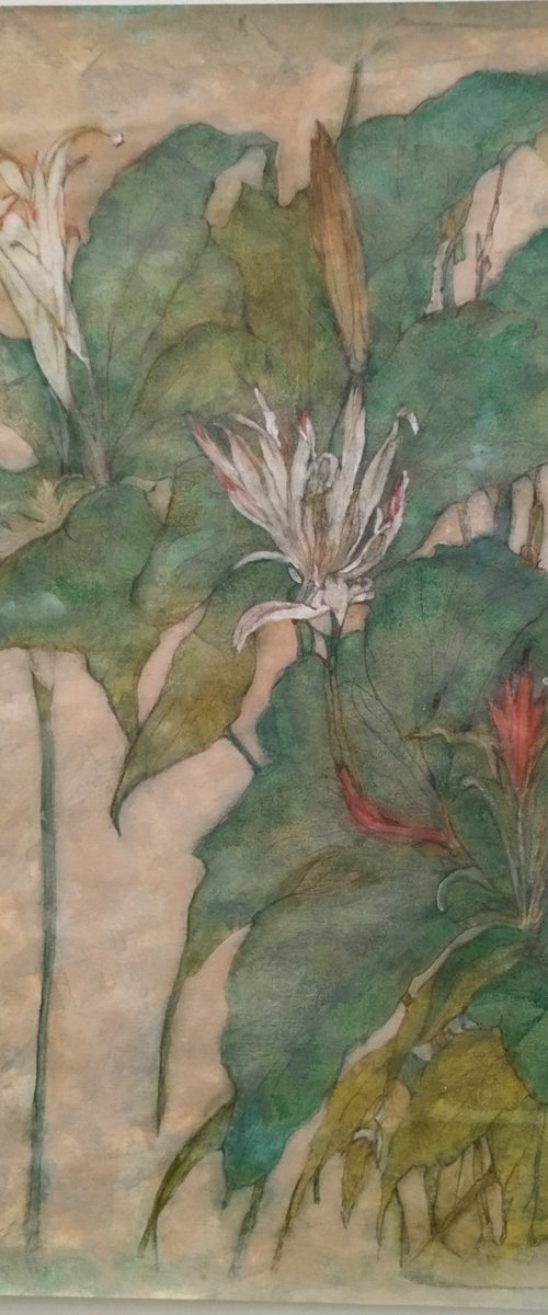 Lilies in Chinoiserie by Marina Skvortsova