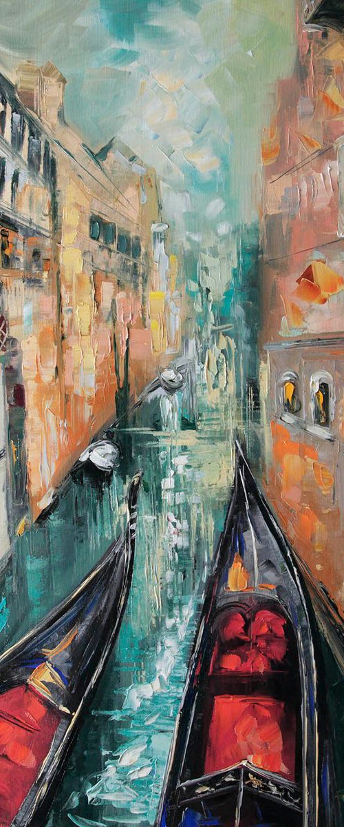 Living Memories Oil Landscape Venice Painting by Lana Guise