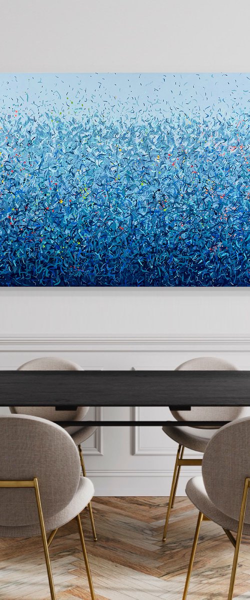 Bondi Water Dance - 152 x 76cm acrylic on canvas by George Hall