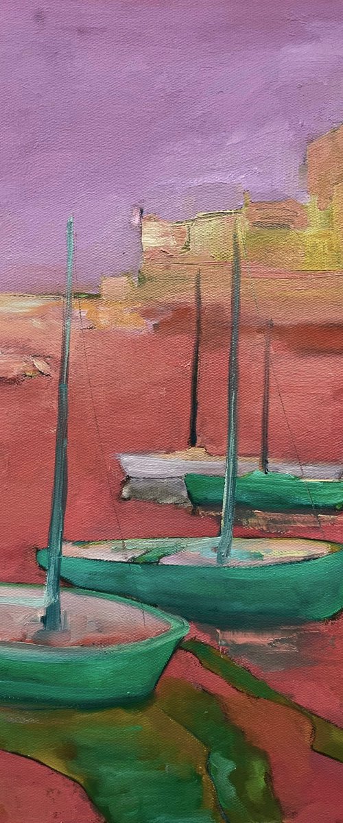 Impression with boats by Romuald Mulk Musiolik