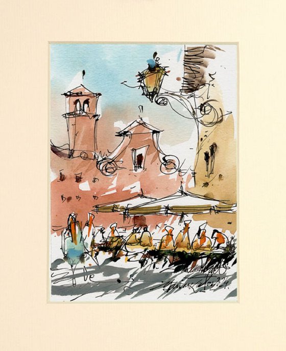 Rome, Trastevere, Watercolor