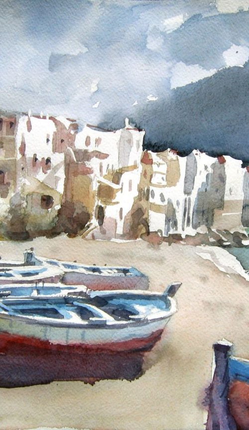 Stormy monday (Cefalu) by Goran Žigolić Watercolors