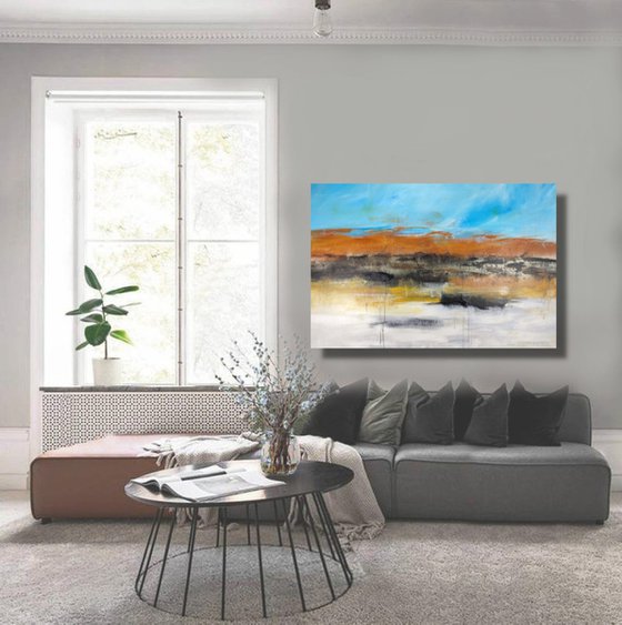 large paintings for living room/extra large painting/abstract Wall Art/original painting/painting on canvas 120x80-title-c721