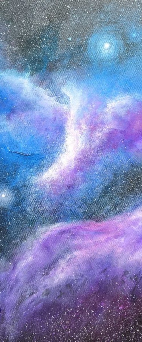 Nebula - Finger Painted Modern Art by Lisa Price