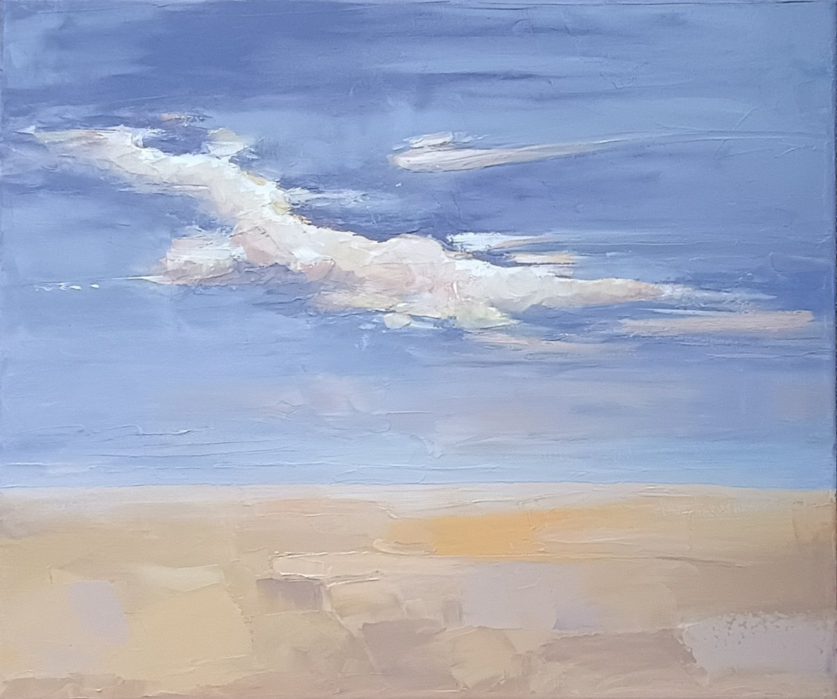 Expressive Landscape Oil Painting By Emilia Milcheva, 24 X 20, Summer Flying Away, Original Artwork