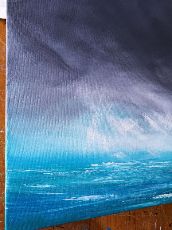 Courage, Seascape, stormy, medium gorgeous