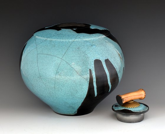 Raku Vessel Urn 228
