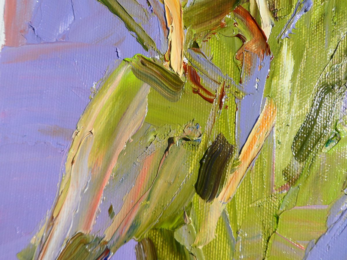 Impressionistic Botanical Oil Painting By Yehor Dulin, 10 X 14", Tulips, Original Artwork