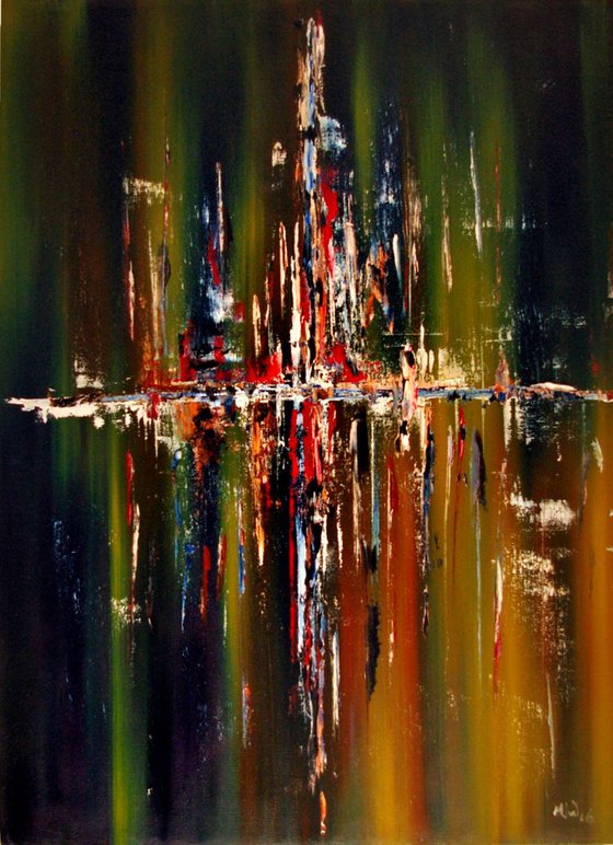 Dark Mood (Abstract oil painting) 2016
