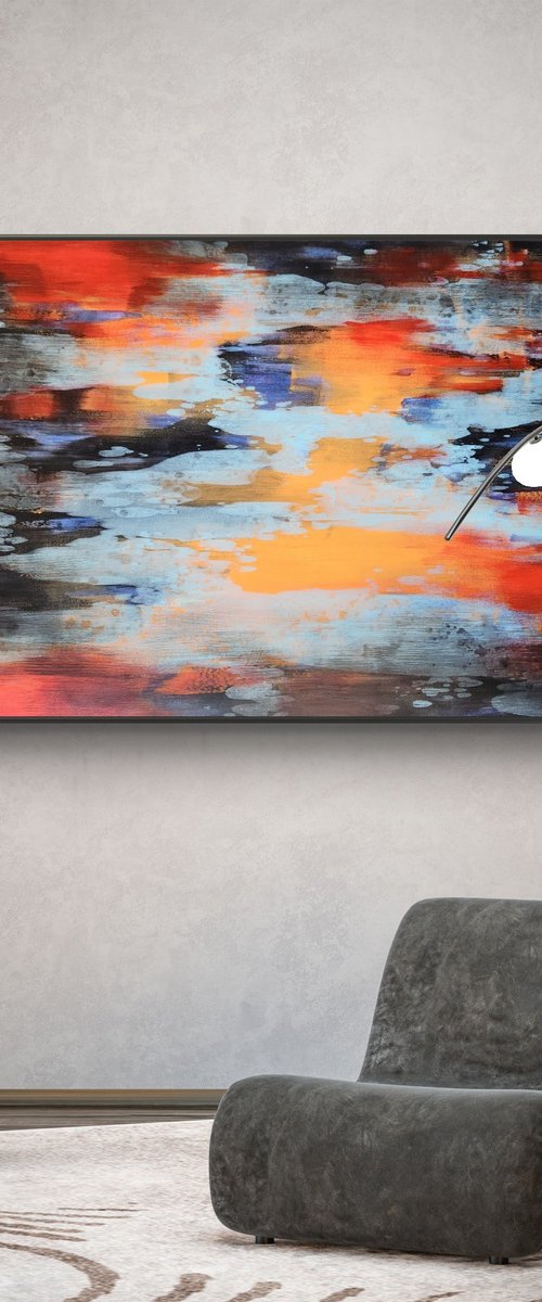 GLEAM V - Contemporary Abstract Painting by Orvvet