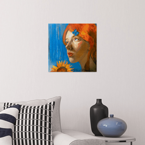 Girl with butterfly