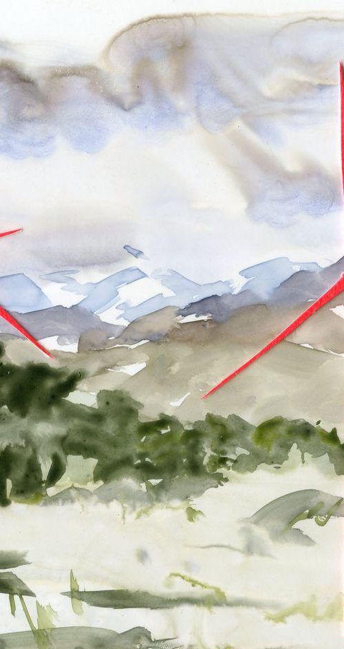 Wind Turbine Landscape by Leah Lewman Laird