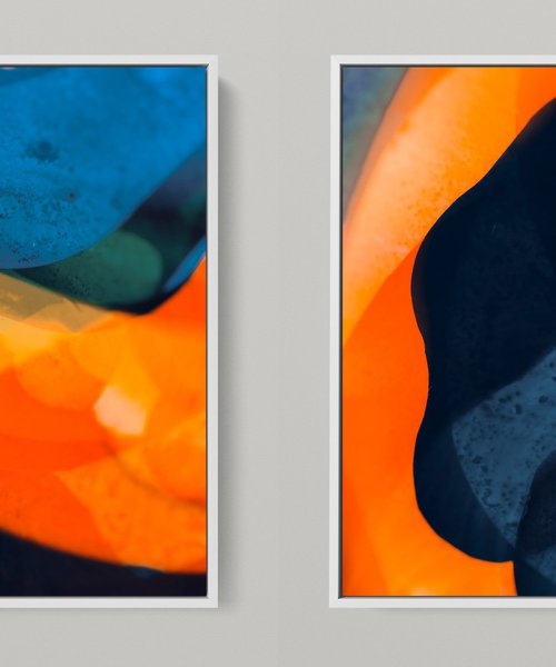 META COLOR XV - PHOTO ART 150 X 75 CM FRAMED DIPTYCH by Sven Pfrommer
