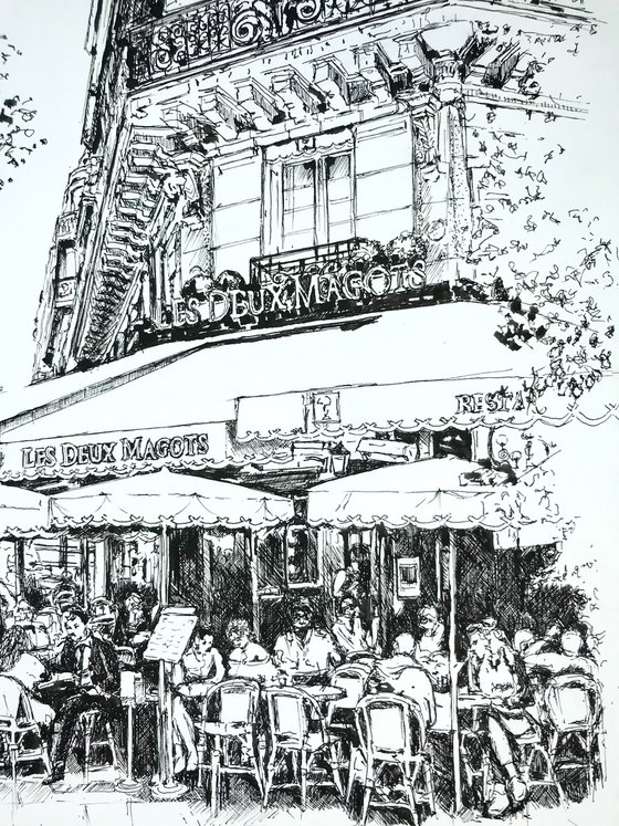 Dinning at Les Deux Magots